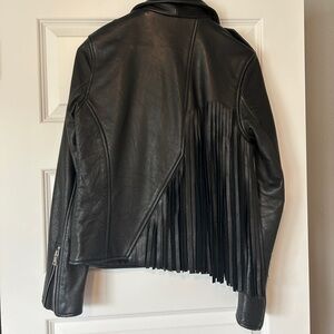 RTA Leather Jacket with fringe